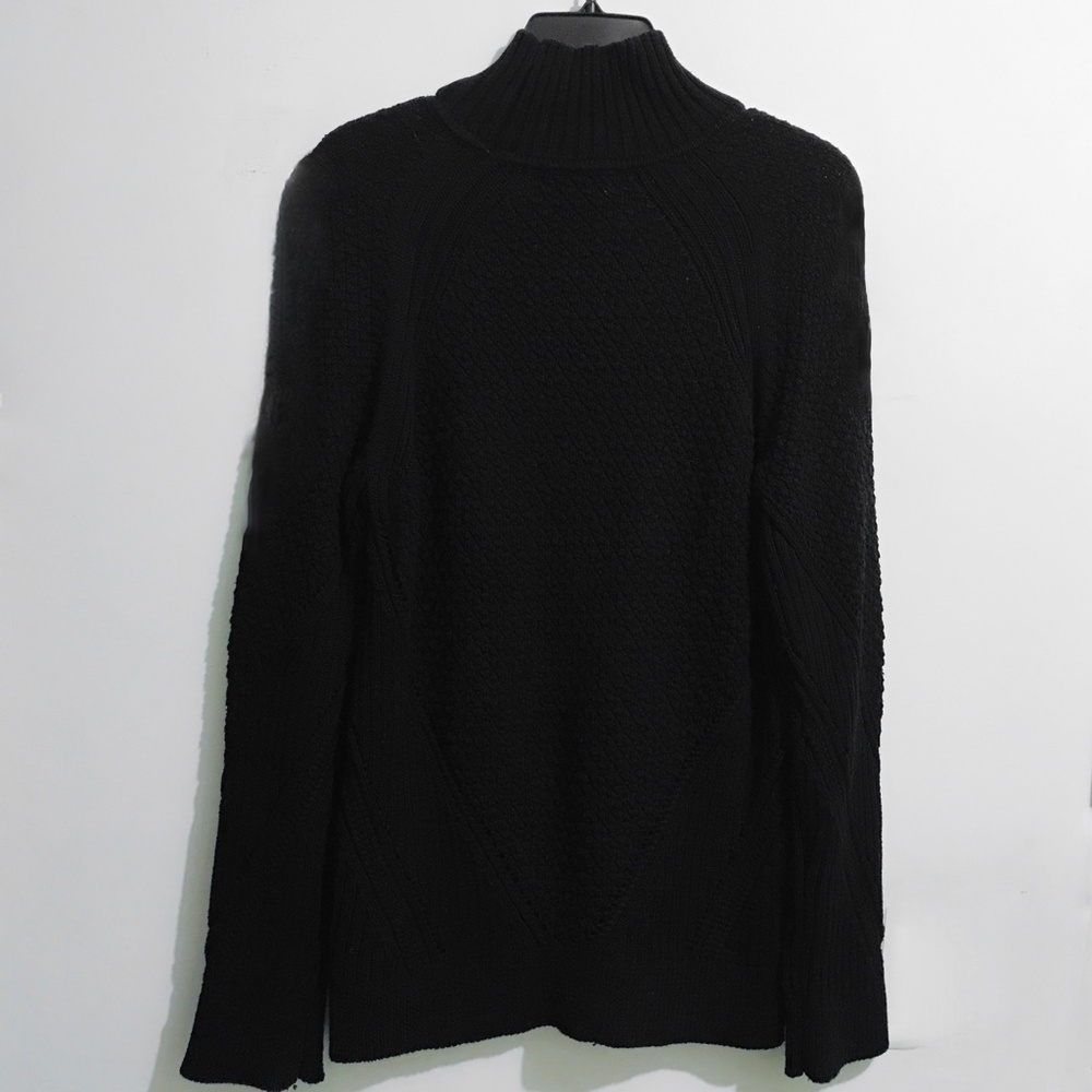 Calvin Klein Cowl Neck Cotton Blend Sweater in Black SZ M - Picture 7 of 8